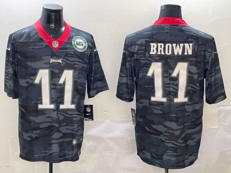 Men Philadelphia Eagles #11 Brown Camo 2025 Nike Vapor Limited NFL Jersey style 2122->philadelphia eagles->NFL Jersey